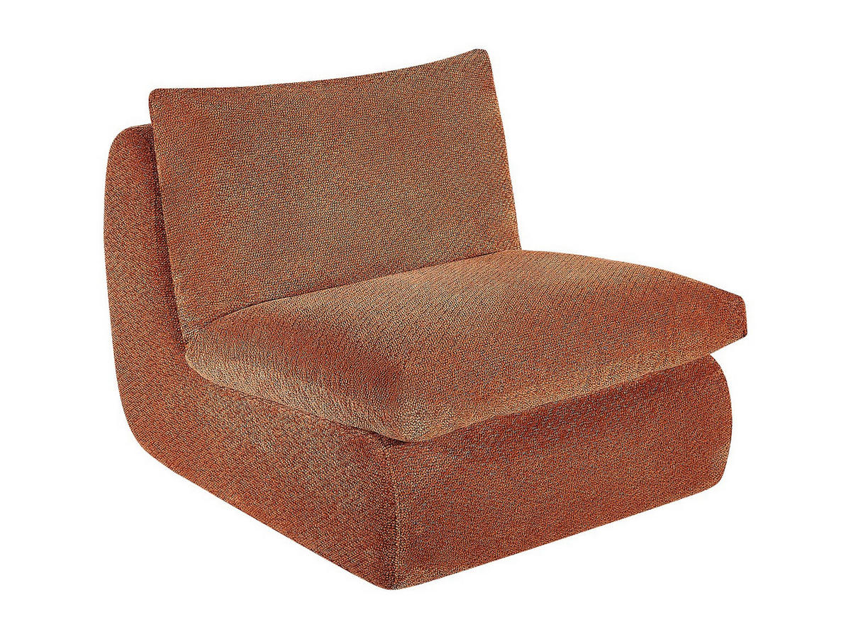 SESSEL mit gerader Rückenlehne - 1 Person - Stoff - Terracotta - - Terracotta, Textil (84/78/104cm) - Vente-Unique