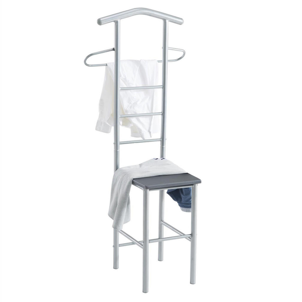 Thumbnail - CARO-Möbel Herrendiener, Grau, Metall, Mode, 53x121x47 cm, Schlafzimmer, Herrendiener