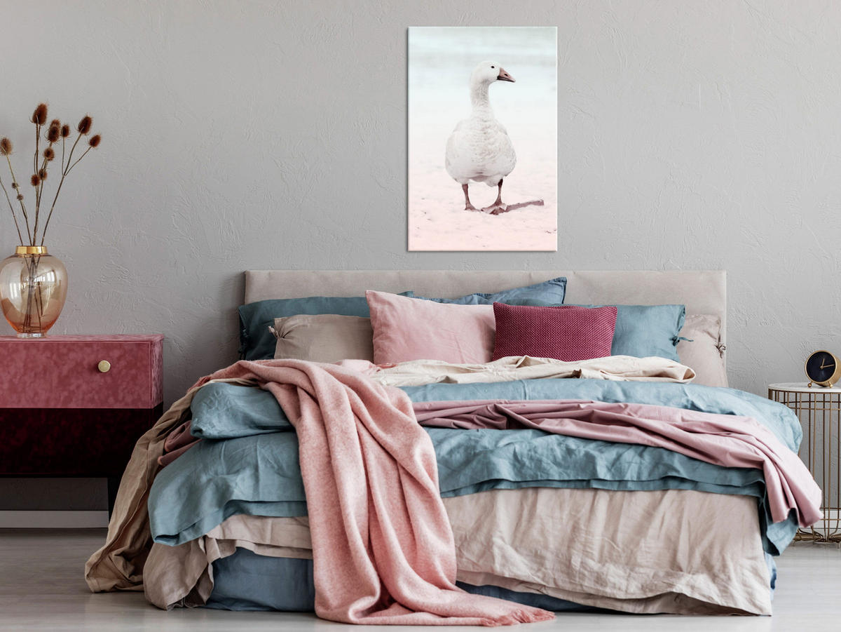 KUNSTDRUCK Grau 60/90 cm - Pink/Grau, Textil (60/90cm) - KUNSTLOFT