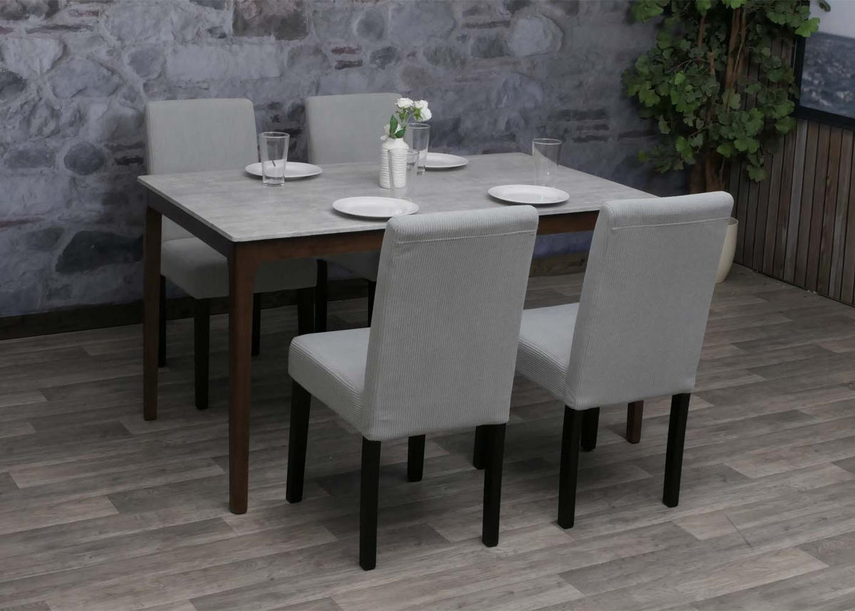 ESSZIMMERSTUHL Hellgrau 4er-Set - Hellgrau, Textil (42/90/50cm) - MCW