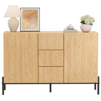SIDEBOARD 115,5/40/76 cm in Natur mit 2 Türen & 3 Schubladen - Naturfarben, Holzwerkstoff (115.5/76/40cm) - BEAOK