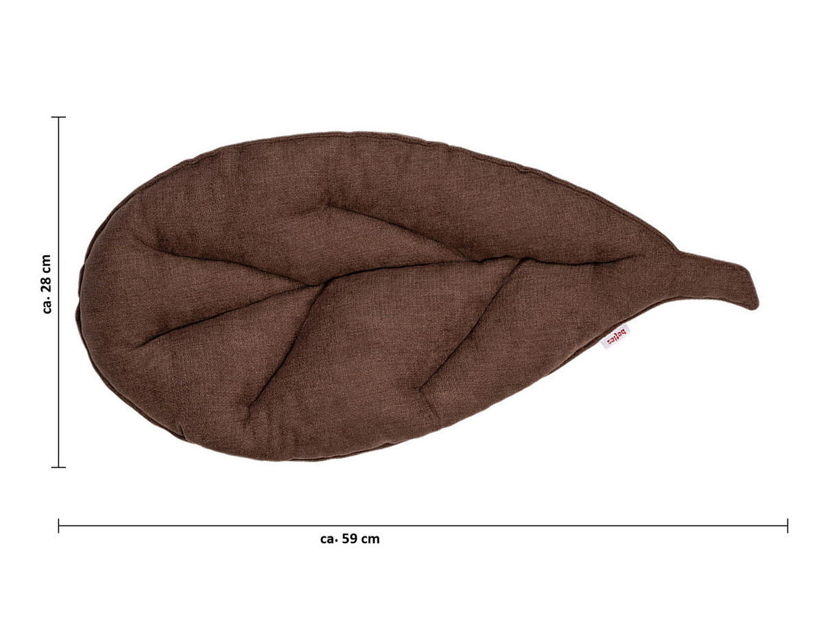 BANK-SITZKISSEN FarbTon Chenille-Haptik kaffee-braun 59/28 cm - Braun, Textil (59/28/5cm) - beties Heimtextil