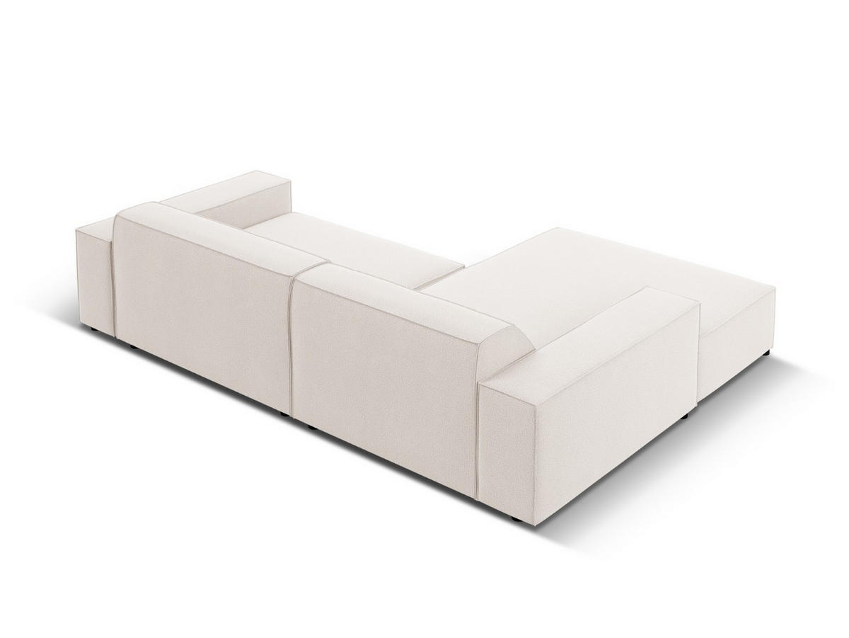 MODULARES-ECKSOFA links Jodie aus strukturiertem Stoff leichtes beige 3 Sitzplätze - Beige, Textil (166/224cm) - Micadoni