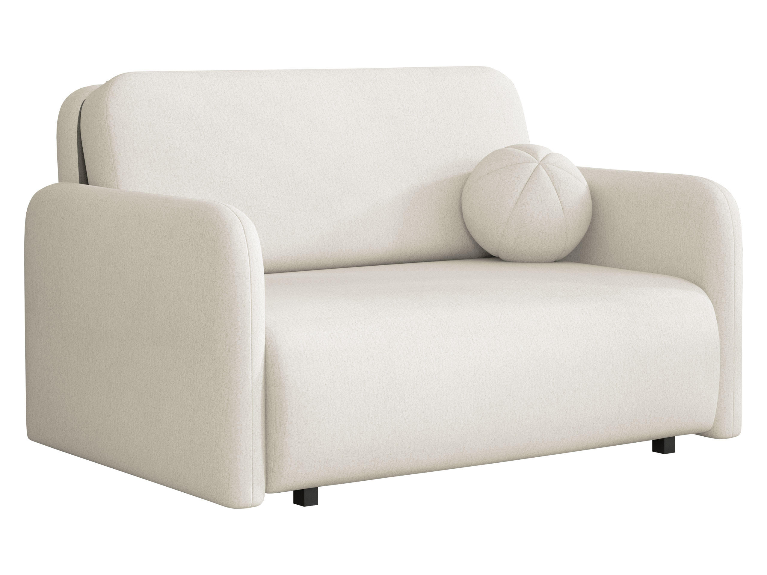 SCHLAFSOFA Viva Sun II - Creme/Schwarz, Holz/Textil (130/85/103cm) - MIRJAN24