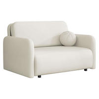 SCHLAFSOFA Viva Sun II - Creme/Schwarz, Holz/Textil (130/85/103cm) - MIRJAN24