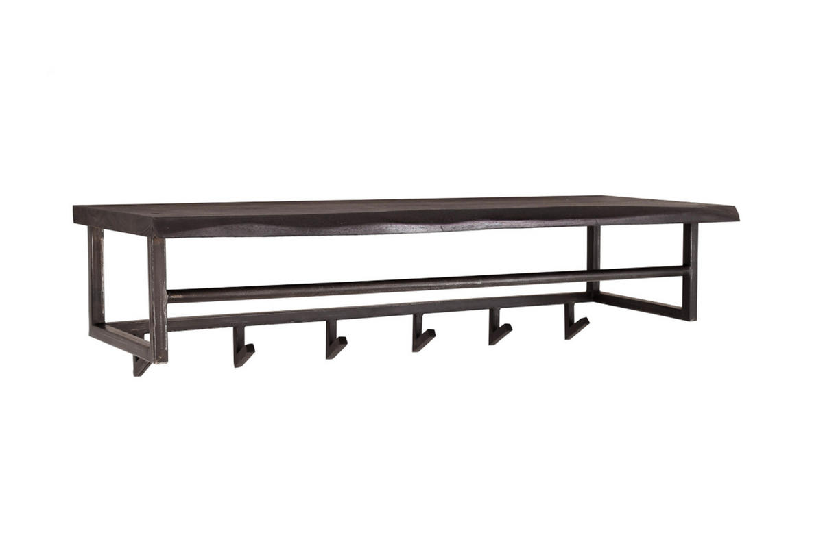 GARDEROBE ADORA Schwarz Akazie - Schwarz, Metall (100/27/30cm) - KAWOLA