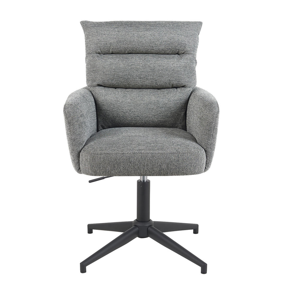 BÜROSTUHL Mika-Romy - Schwarz/Grau, Textil/Metall (59/91/66cm) - DUBI Möbel