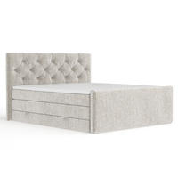 BOXSPRINGBETT Hugo Beige 180/200 cm - Beige/Schwarz, Holz/Holzwerkstoff (180/200cm) - Maison de Reve