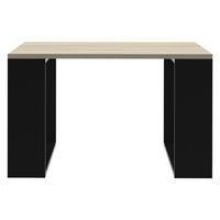 COUCHTISCH rechteckig Eiche-Optik-Schwarz 65/65/40 cm - Grau, Holzwerkstoff (65/40/65cm) - ML-DESIGN