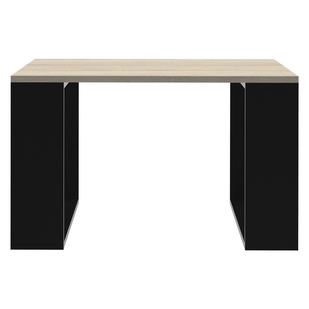 COUCHTISCH rechteckig Eiche-Optik-Schwarz 65/65/40 cm - Grau, Holzwerkstoff (65/40/65cm) - ML-DESIGN