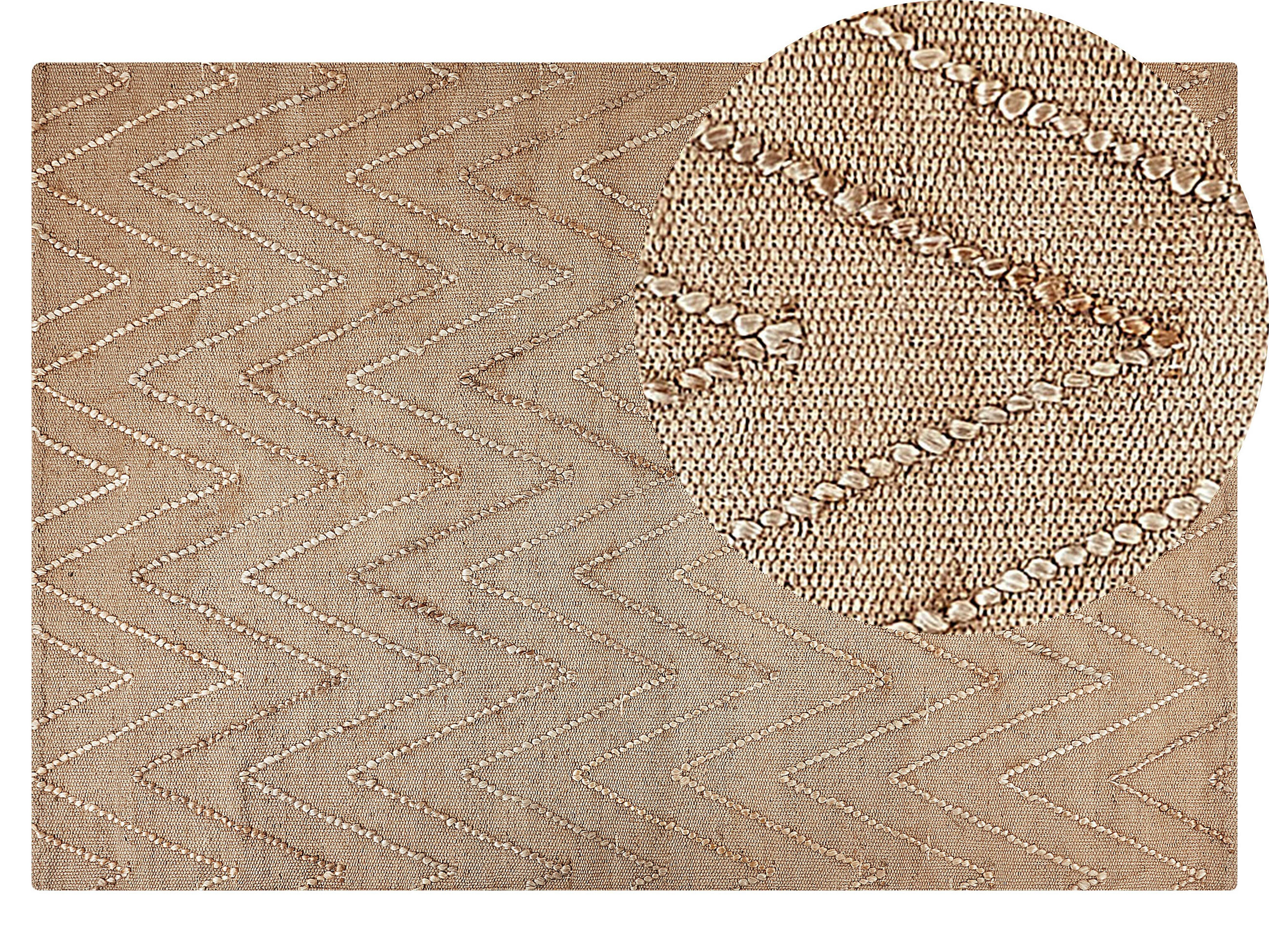 TEPPICH geflochten Daday 200/140 cm - Beige, Naturmaterialen (140/200cm) - Beliani
