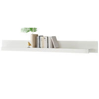 WANDBOARD weiß Hochglanz, Wandregal 200 x 20 cm - Weiß Hochglanz, Holzwerkstoff (200/20/18cm) - Furn.Design