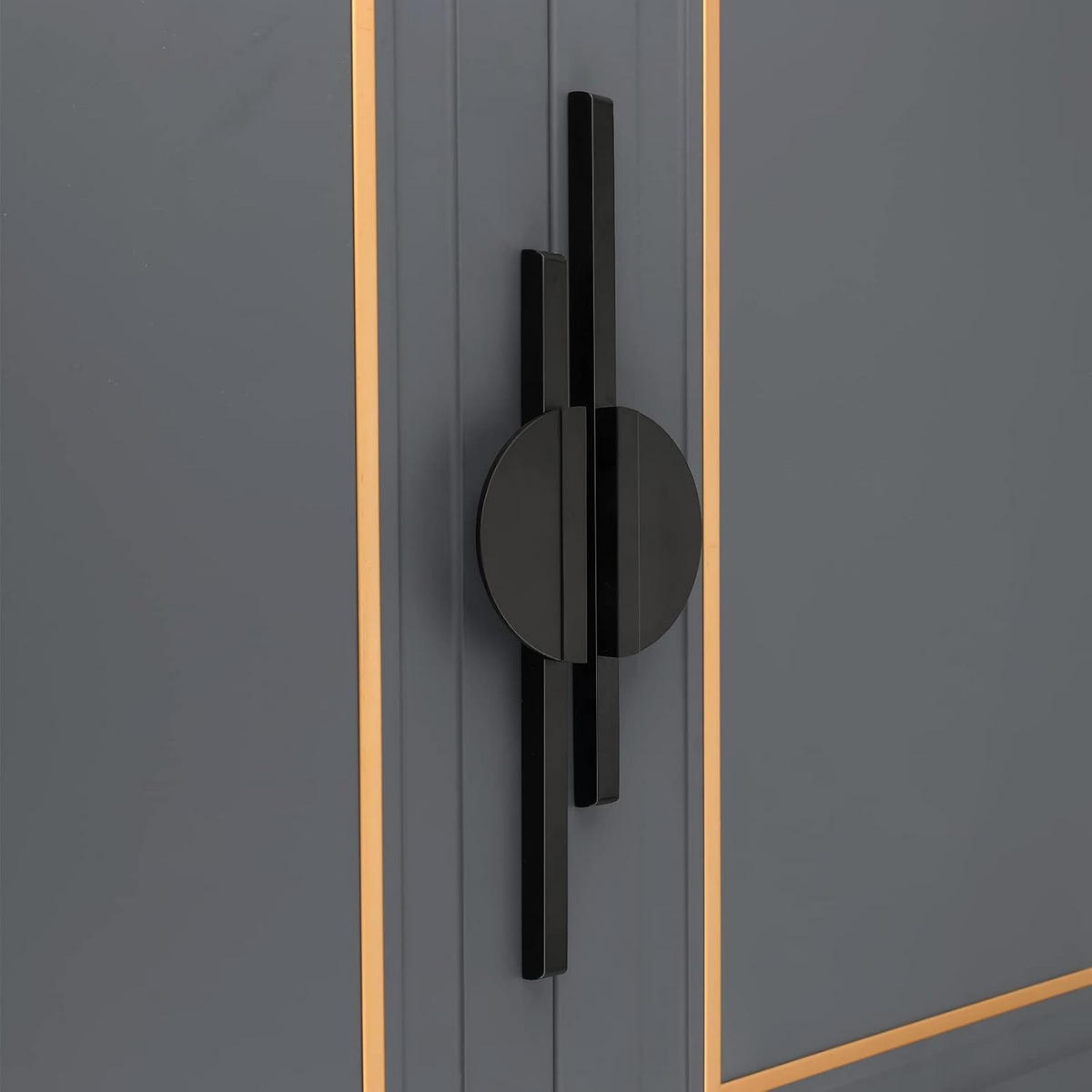 MÖBELGRIFF Schwarz 2er-Set 160 mm - Schwarz, Metall (0.4/1/2.3cm)
