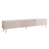 TV-LOWBOARD SELIA mit LED-Beleuchtung, 200 cm Kaschmir - Kaschmir/Goldfarben, Holzwerkstoff/Metall (200/42/35cm) - Idohome