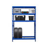 REIFENREGAL Tiger 180x120x40 cm bis zu 6 Reifen auf 1 Ebene + 3 Ablagen Blau - Blau, Metall (120/180/40cm) - PROREGAL