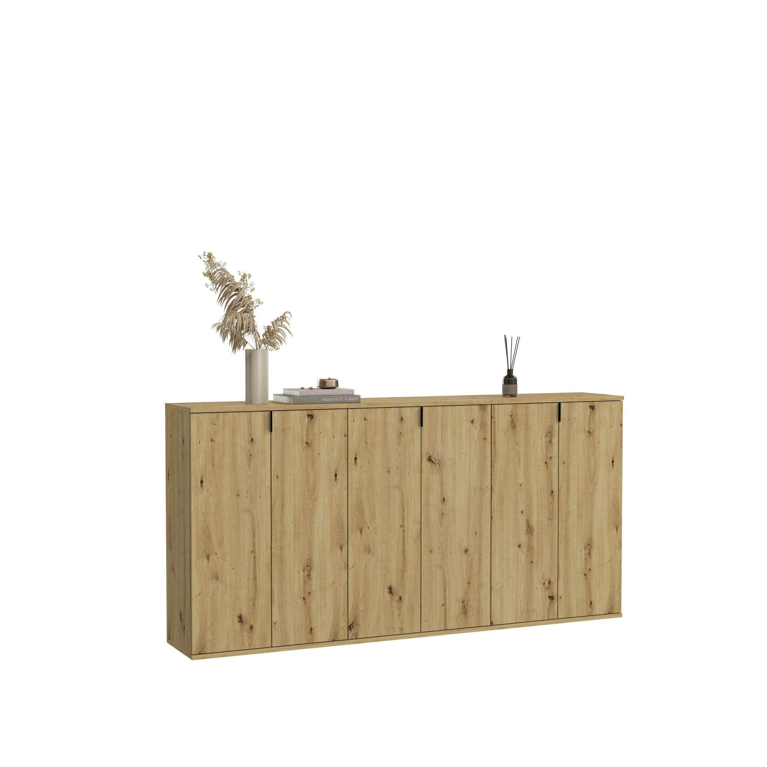 GARDEROBENKOMBINATION 3tlg. Projekt X Garderobe in Artisan Eiche Nachbildung B/H/T: 183x99x34 cm - Eiche Artisan, Holzwerkstoff (183/99/34cm)