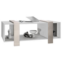 COUCHTISCH Ida Blenden in Sandgrau Hochglanz - Sandfarben, Holzwerkstoff (56.5/110.5/42cm) - Vladon