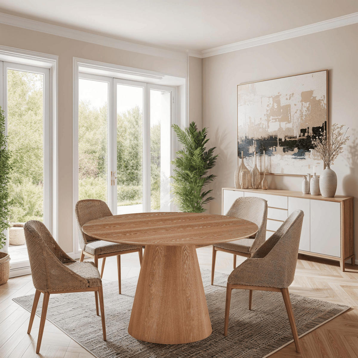 ESSTISCH 120/120/76 Eichefarben rund - Eichefarben, Holz (120/120/76cm) - Furnhouse