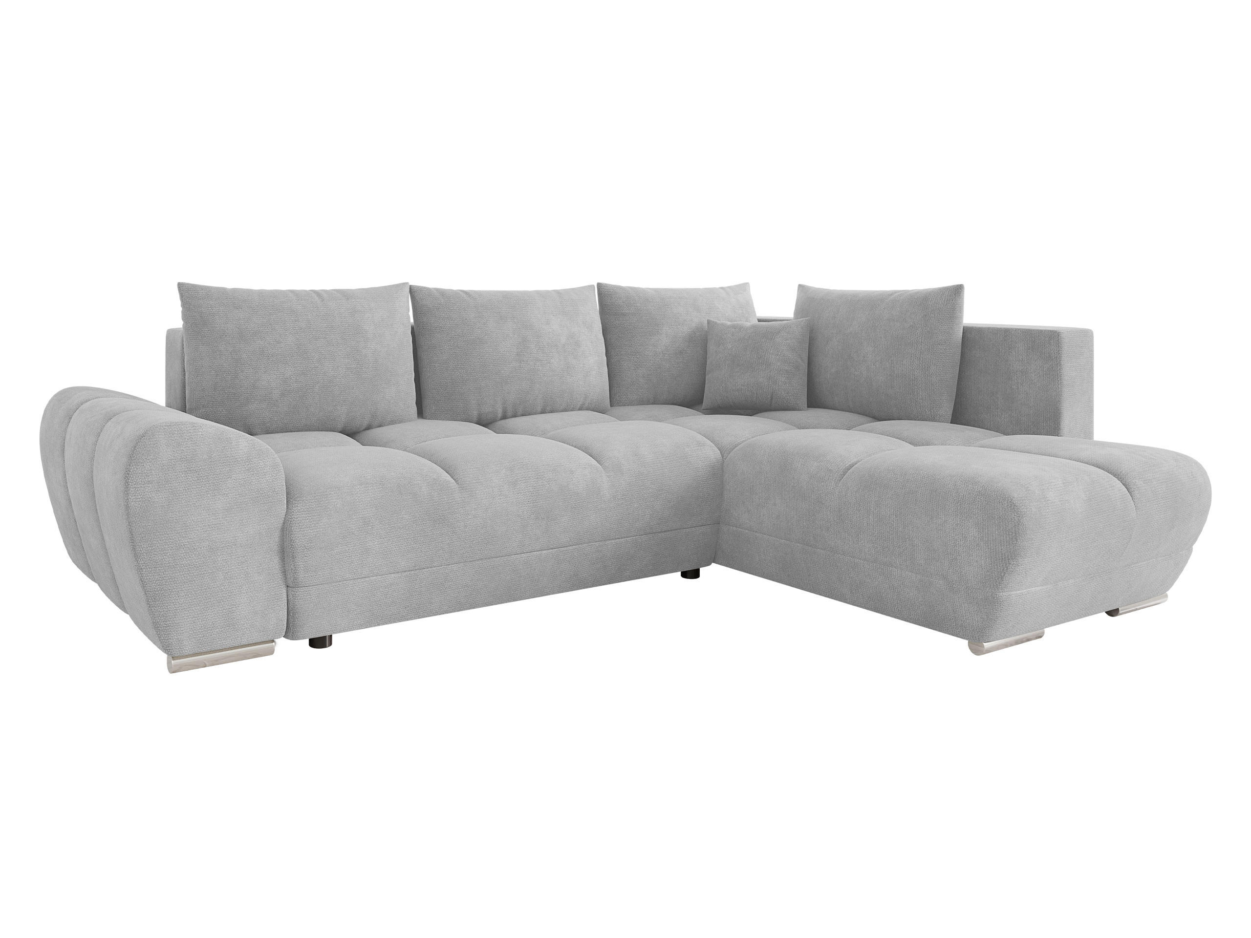 Mirjan24 Ecksofa Silber 290x183 cm