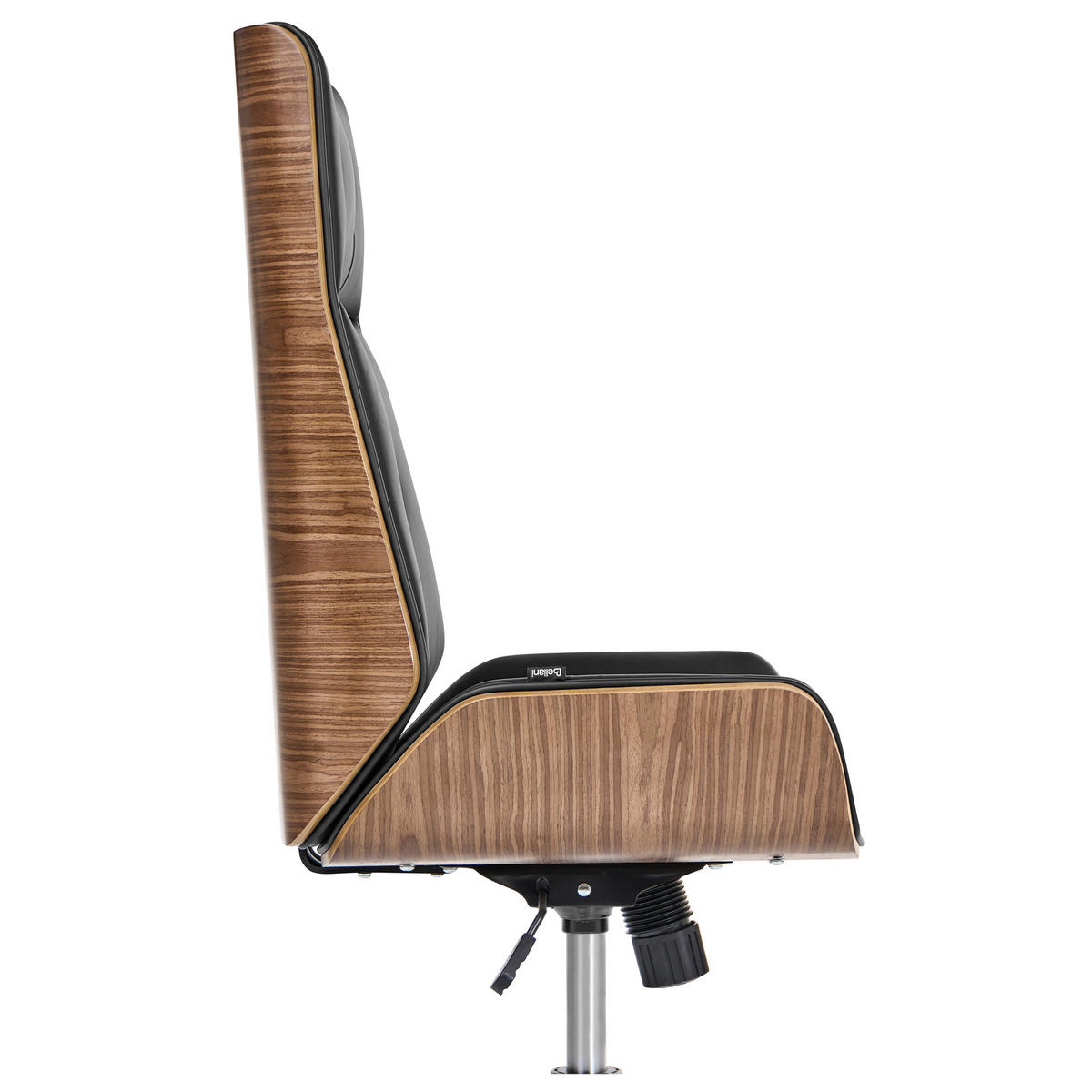 BÜROSTUHL Kunstleder Schwarz Pliora - Schwarz, Kunststoff (68/113/68cm) - Beliani