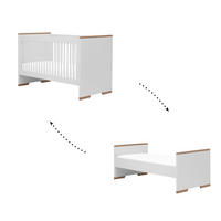 POKOJ PRO MIMINKO 3DÍLNÝ bílá a dřevo - bílá, kompozitní dřevo (145/92/76cm) - Petits-meubles