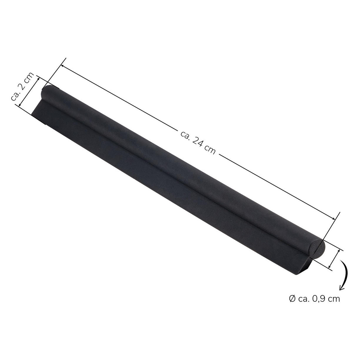 ERSATZLIPPE, schwarz, Silikon - Schwarz, Kunststoff (24/1/1cm) - bremermann