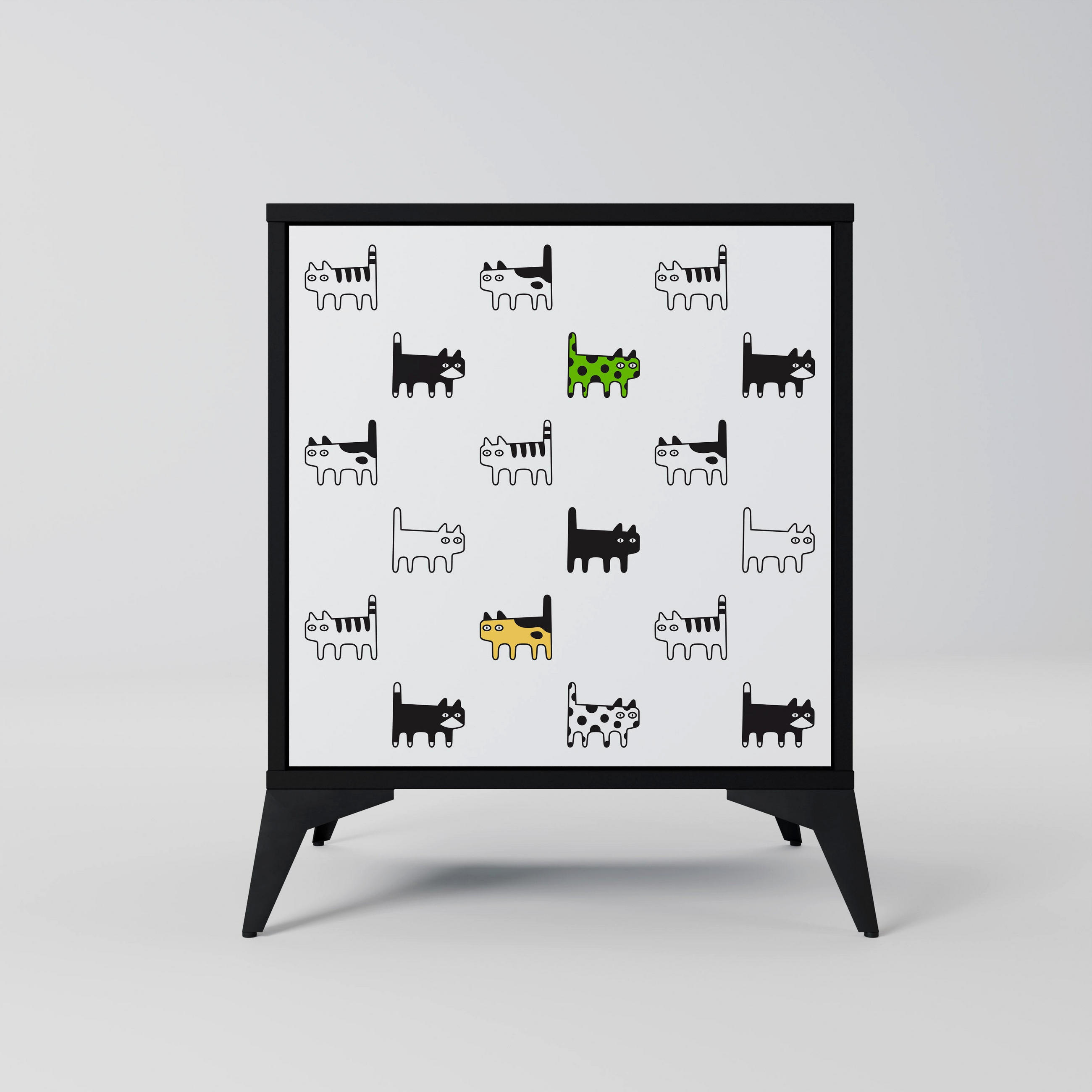 SpaceRebels Sideboard Schwarz 57.5x70.5x42 cm