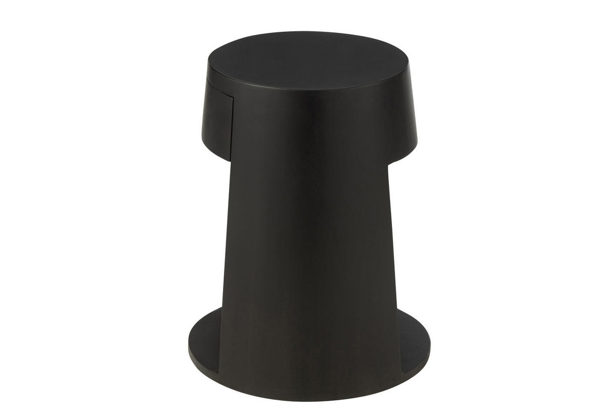 BEISTELLTISCH DRAWN - Holz - Schwarz - Schwarz, Holz (40/40/50cm) - J-Line