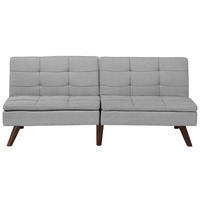 3-SITZER-SCHLAFSOFA Polsterbezug Hellgrau Ronne - Hellgrau, Textil (180/76/95cm) - Beliani