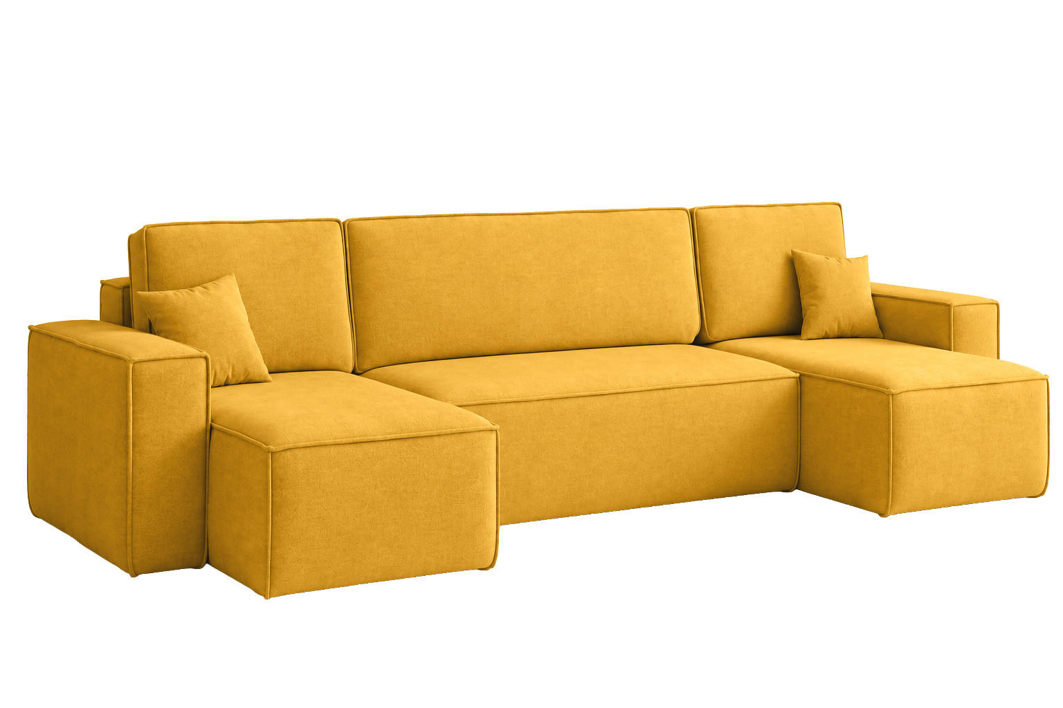 ECKSOFA U-Form Mit Schlaffunktion Und Bettkasten, Veloursstoff Bluvel, Golden, BEST U - Goldfarben, Holz (274/142cm) - Kaiser Möbel