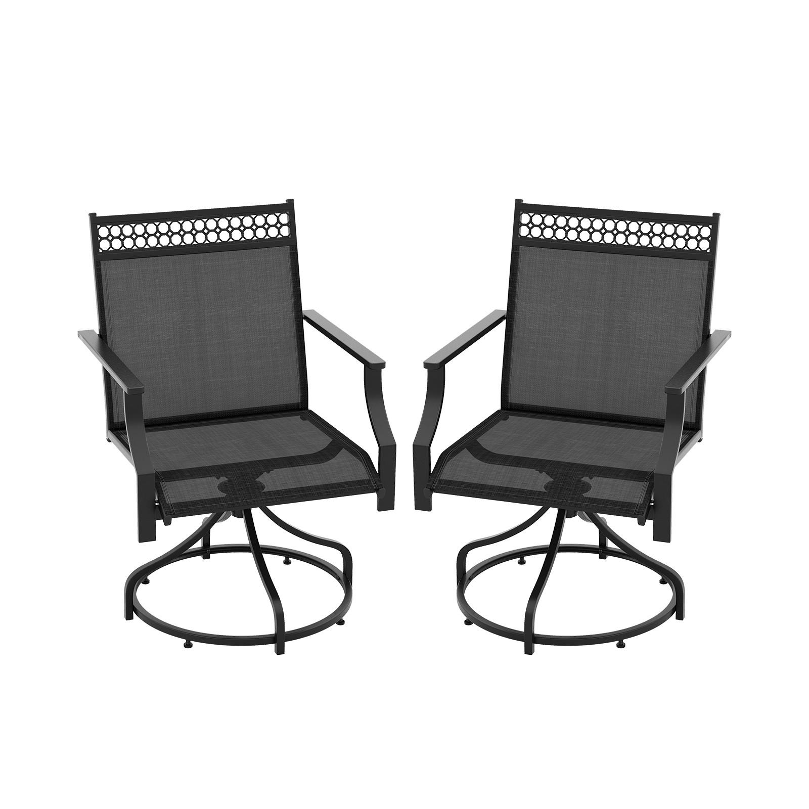 GARTENSTÜHLE Braun(2er-Set) - Braun, Metall (65/90/61cm) - COSTWAY