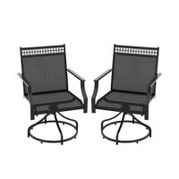 GARTENSTÜHLE Braun(2er-Set) - Braun, Metall (65/90/61cm) - COSTWAY