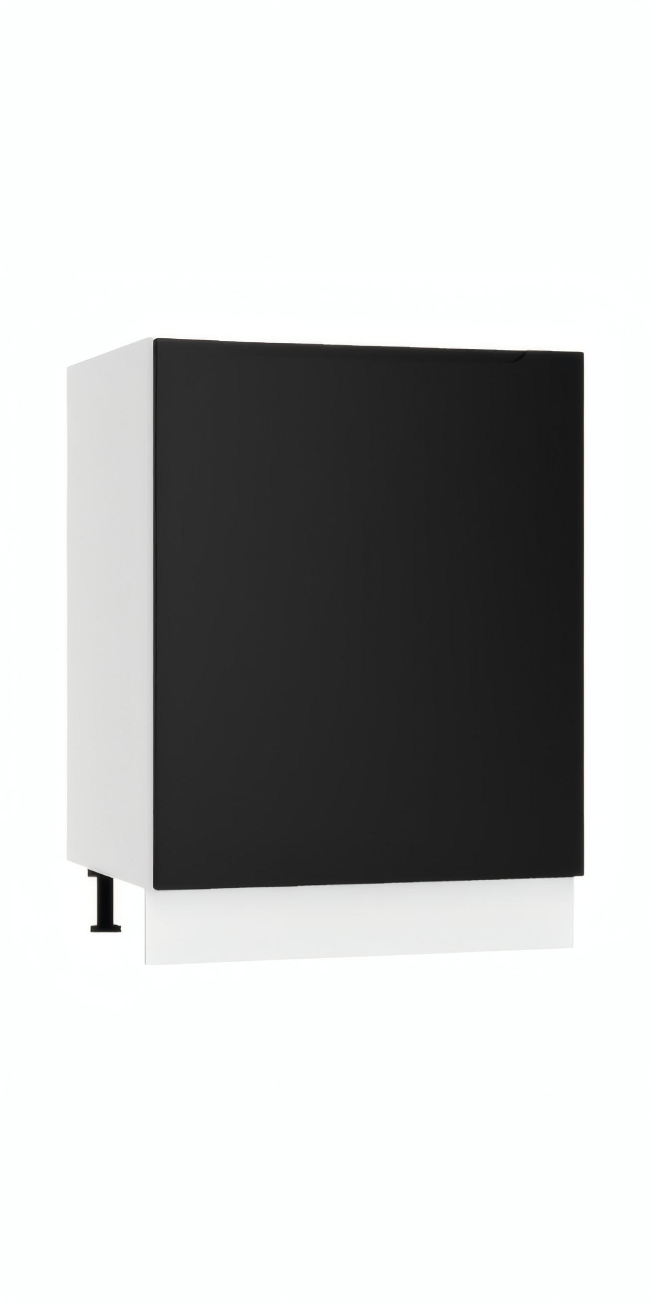 UNTERSCHRANK D60 PC P/L - Zivora - Funktionalität trifft modernes Design - Schwarz, Holz (60/82/52.4cm) - ROYAL24_MARKT