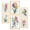 POSTER Set Mit 6 Wilde Blume Größe A3 & A4 Rahmen aus hellem Holz - Beige, Papier (29.7/1cm) - Nacnic