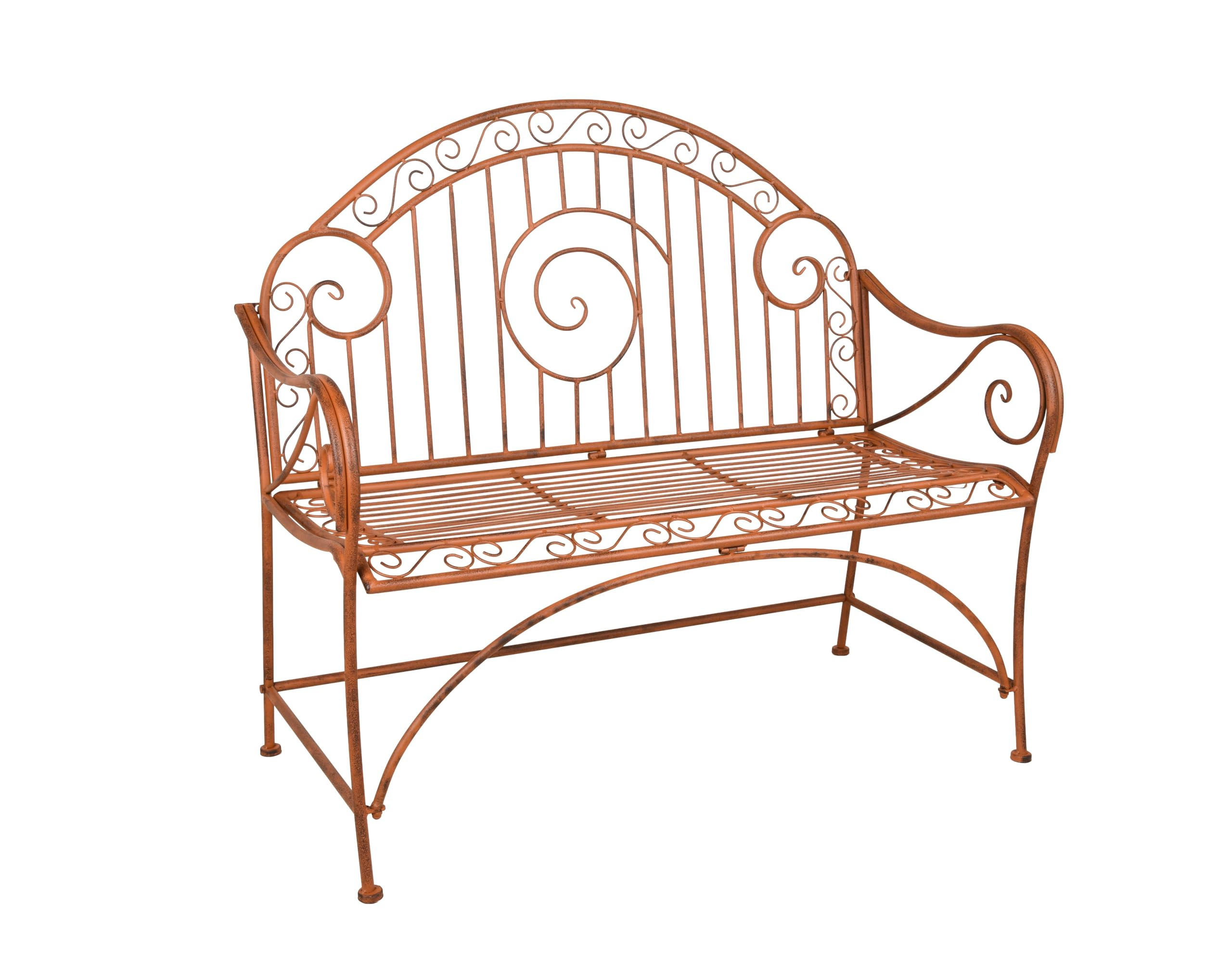 GARTENBANK Ragna Terrassenbank - Braun, Metall (112/101/53cm) - DELUKE