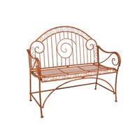 GARTENBANK Ragna Terrassenbank - Braun, Metall (112/101/53cm) - DELUKE