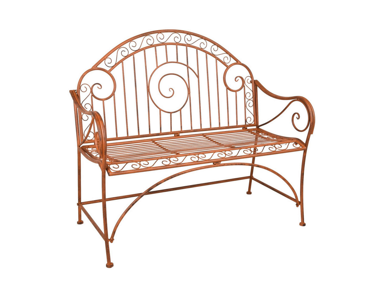 GARTENBANK Ragna Terrassenbank - Braun, Metall (112/101/53cm) - DELUKE