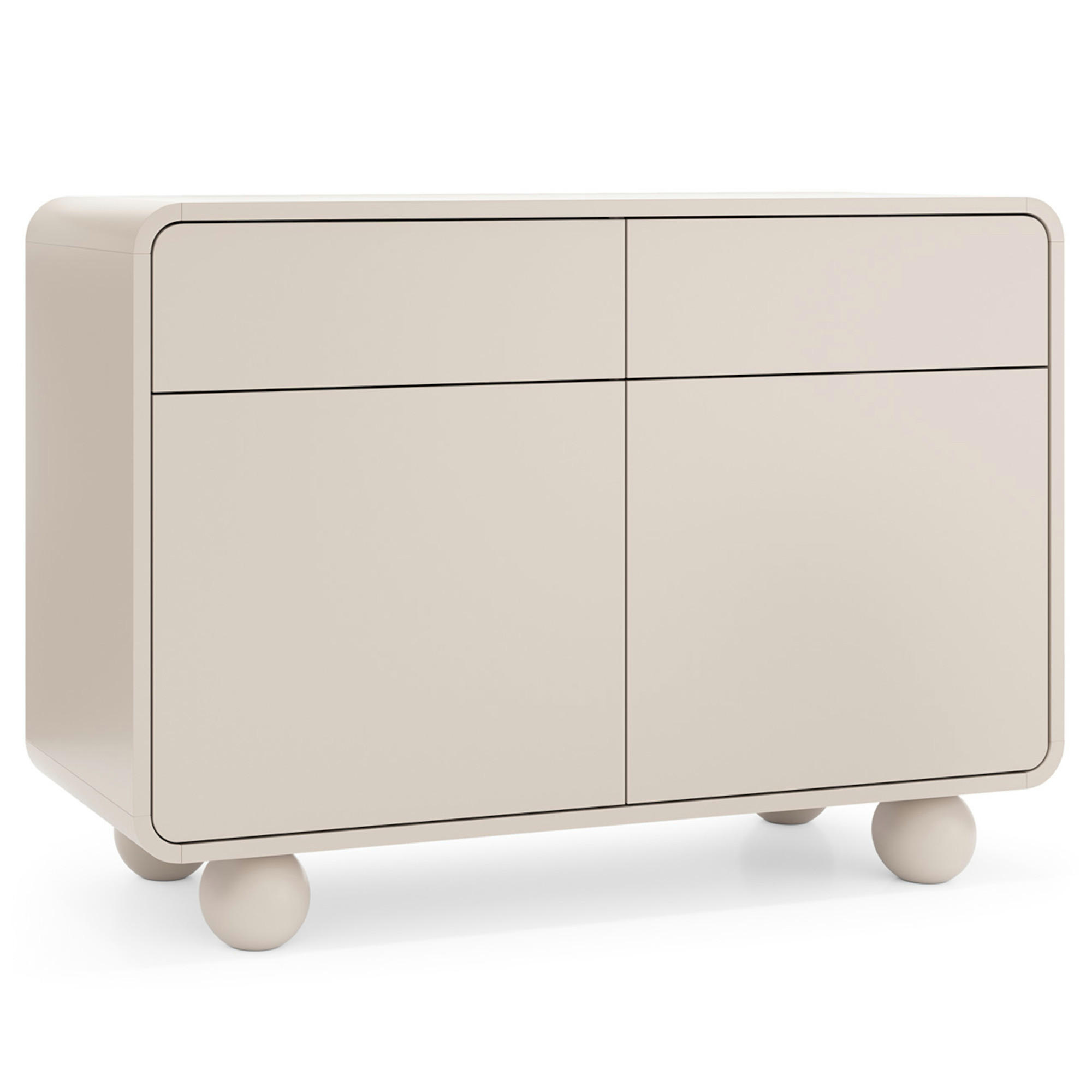 SIDEBOARD KAMLOOPS KOM1-2D2S Abgerundeter Korpus, Kaschmir - Kaschmir, Holz/Holzwerkstoff (108/75/39cm) - Komodee