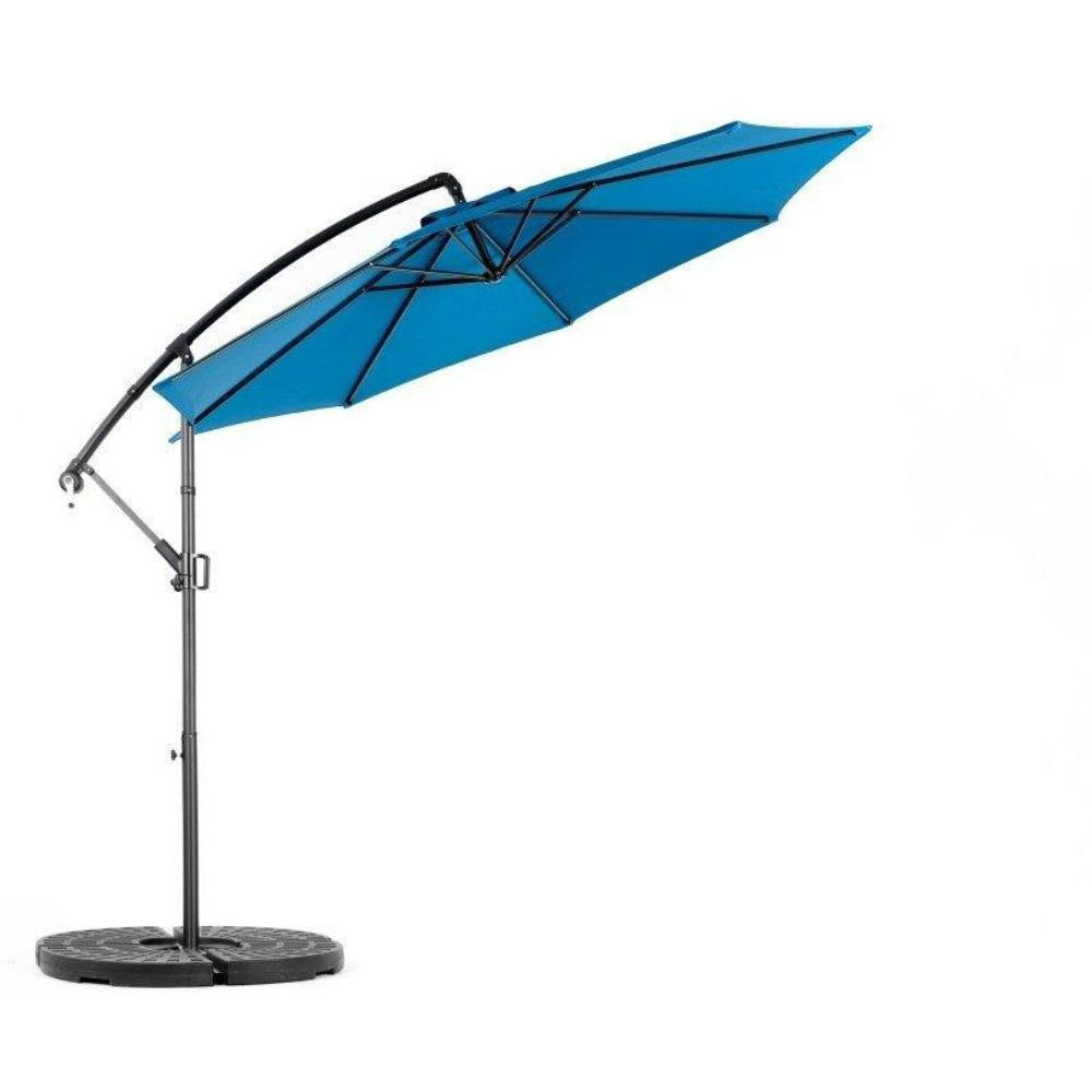 SONNENSCHIRM 295x295cm,Ampelschirm,Gartenschirm,Aluminium,Sonnenschutz,Blau - Blau, Metall (295/295cm) - LVHOM