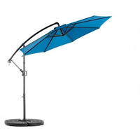 SONNENSCHIRM 295x295cm,Ampelschirm,Gartenschirm,Aluminium,Sonnenschutz,Blau - Blau, Metall (295/295cm) - LVHOM