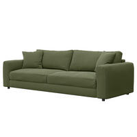 3-SITZER SOFA - Schwarz/Grün, Holz/Kunststoff (238/79/106cm) - home24