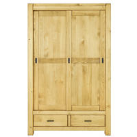 KLEIDERSCHRANK aus Massivholz Sara - Honig, Holz (125/200/55cm) - Seart