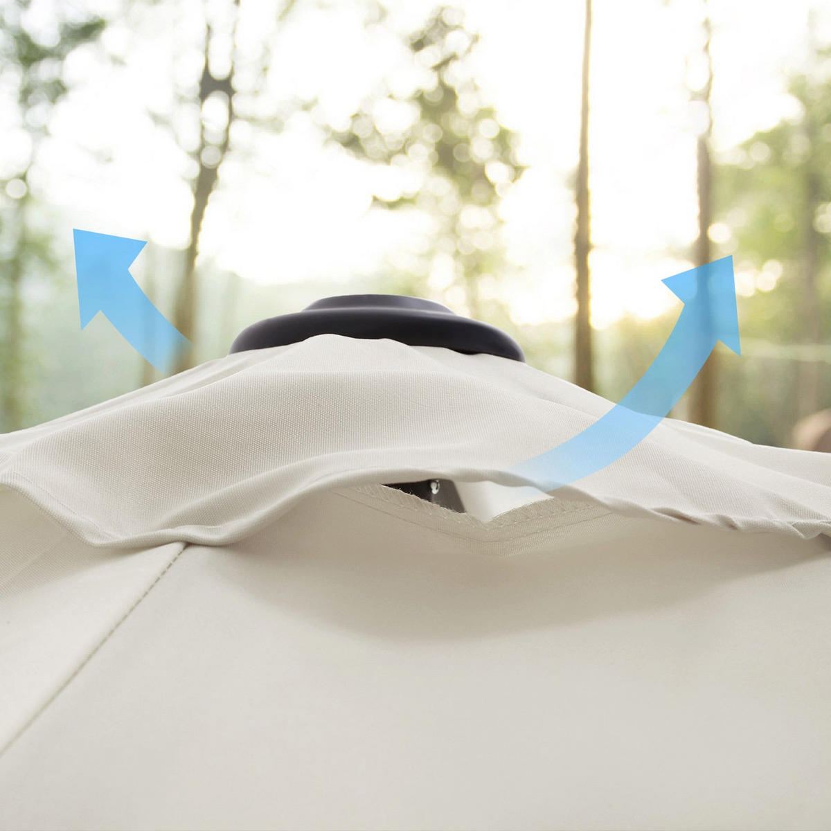 SONNENSCHIRM AMPELSCHIRM - Beige, Textil (300/300cm) - Hansiro