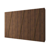 DREHTÜRENSCHRANK Zen 300 cm - Goldfarben/Nussbaumfarben, Holzwerkstoff/Kunststoff (300/202/50cm) - MIRJAN24