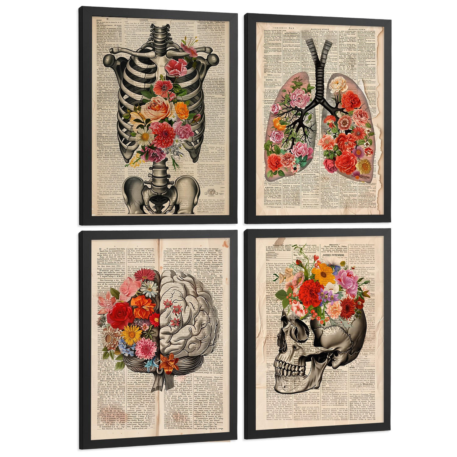 Nacnic Poster Schwarz 21x29.7x3 cm