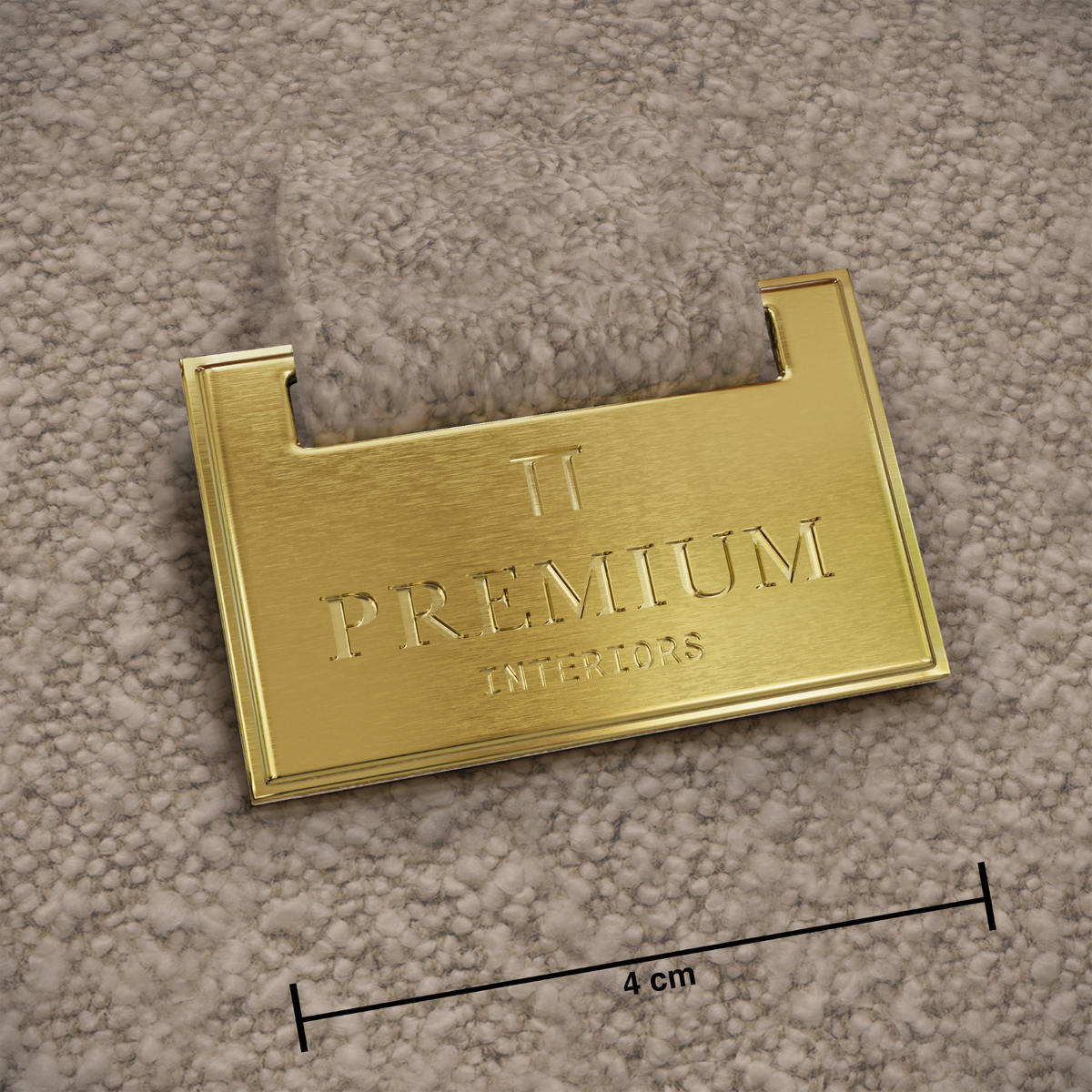 SOFA SEVEN Frottee Taupe 243cm - Taupe, Textil (243/77/98cm) - Premium Interiors