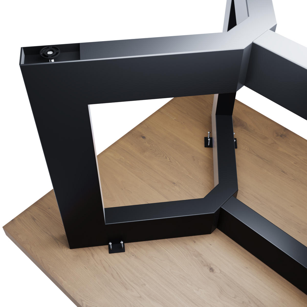 TISCHBEIN Barax Space Extreme Schwarz Metall 150/80/72 cm - Schwarz, Metall (80/72/150cm) - Metalo Pro