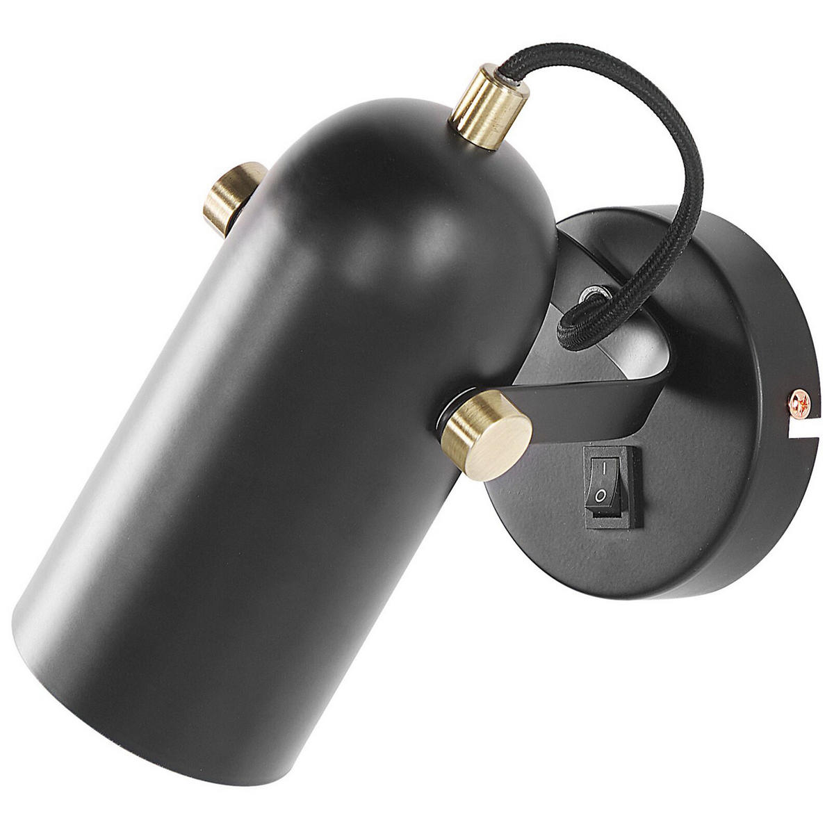 WANDLEUCHTE Tyria 8/8/17 cm - Schwarz, Metall (8/17/8cm) - Beliani