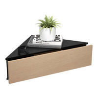NACHTKÄSTCHEN 60/15/42,4 cm  in Schwarz, Honigeiche  - Honigeiche/Schwarz, MODERN, Holzwerkstoff (60/15/42,4cm) - MID.YOU