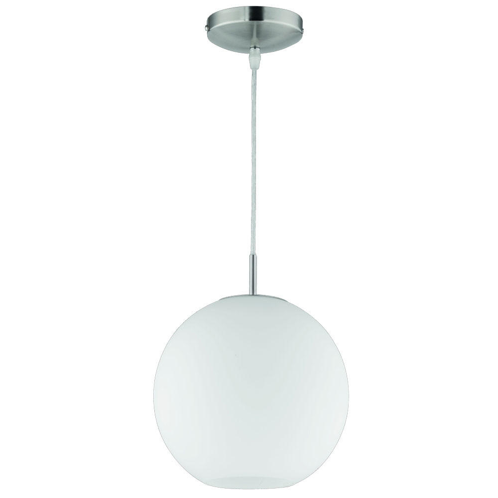 LED HÄNGELEUCHTE MOON Weiß matt - Weiß, Glas (6/11.2/150cm)